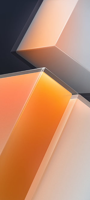 iQOO Neo 6 SE Abstract Geometric Wallpaper with Warm Orange and Cream Tones HD phone wallpaper