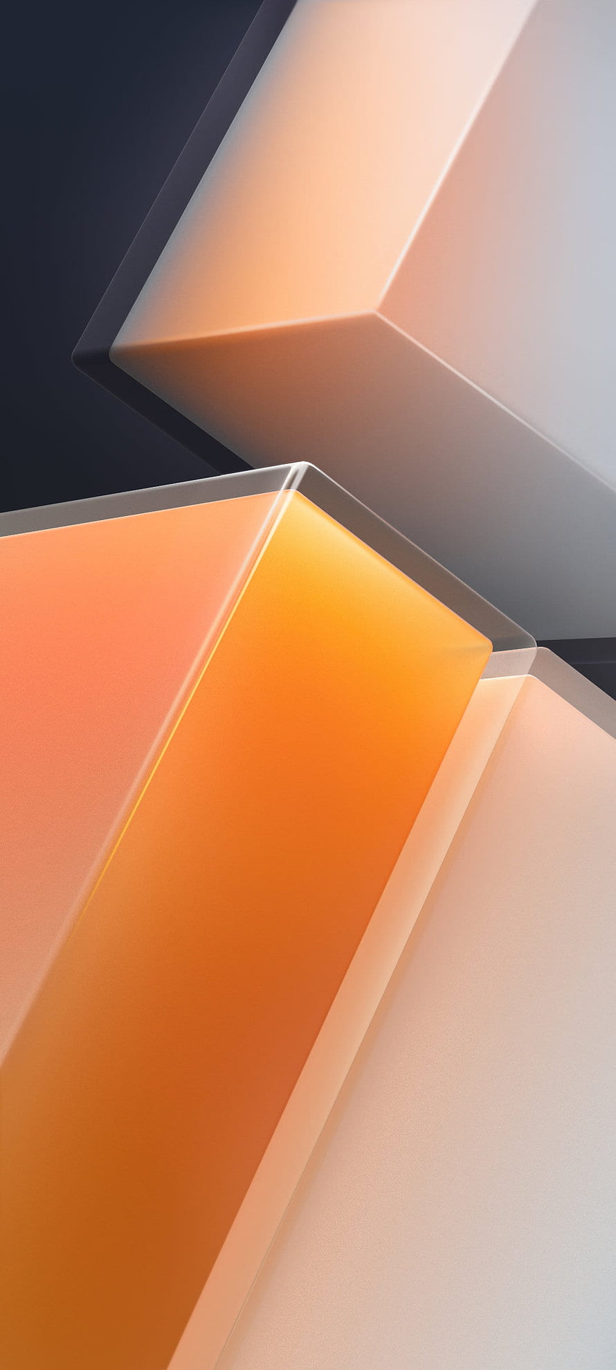 iQOO Neo 6 SE Abstract Geometric Wallpaper with Warm Orange and Cream Tones HD phone wallpaper