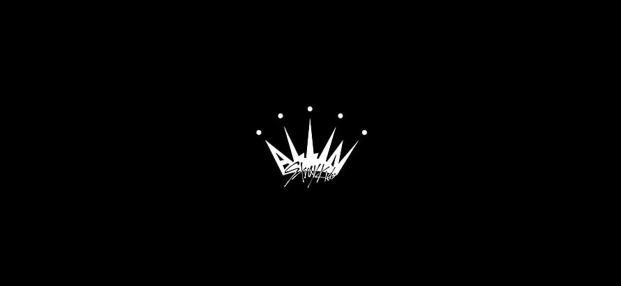 Stray Kids Crown Logo Minimalist Black Background Design HD wallpaper