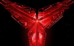 Glowing Red Lenovo Legion Gaming Phone Concept with Futuristic Circuit Design HD wallpaper