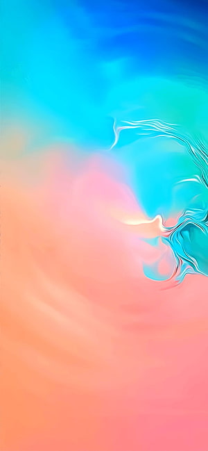 Pastel Gradient Abstract Wallpaper with Fluid Cyan and Peach Color Blends HD phone wallpaper
