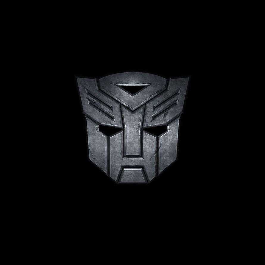 Autobots insignia rendered in brushed steel on a black background HD phone wallpaper