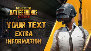 PUBG Mobile Soldier in Tactical Helmet with Rifle and Yellow Accent HD wallpaper
