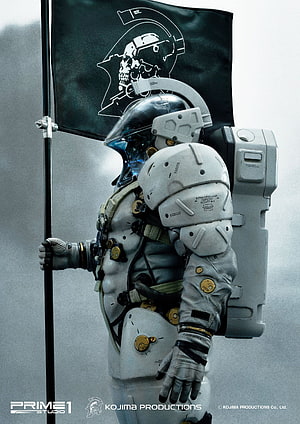 Death Stranding Sam Porter Bridges Astronaut Suit Collectible Figure HD phone wallpaper