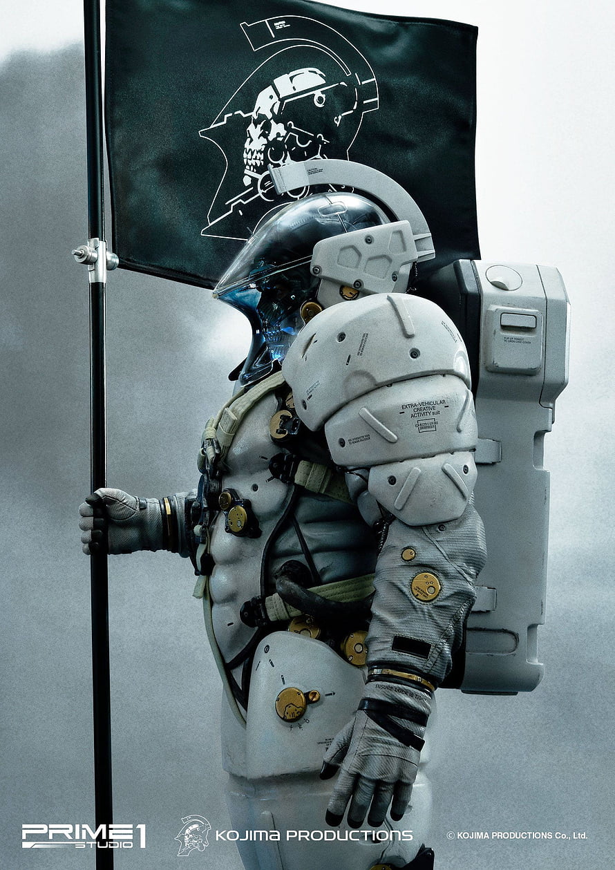 Death Stranding Sam Porter Bridges Astronaut Suit Collectible Figure HD phone wallpaper