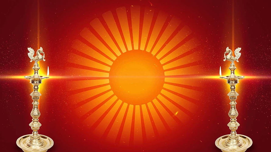 Traditional Indian Wedding Candlesticks With Radiant Sunburst Background HD wallpaper