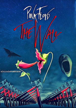 Pink Floyd The Wall Album Artwork with Surreal Flowers and Screaming Face HD phone wallpaper