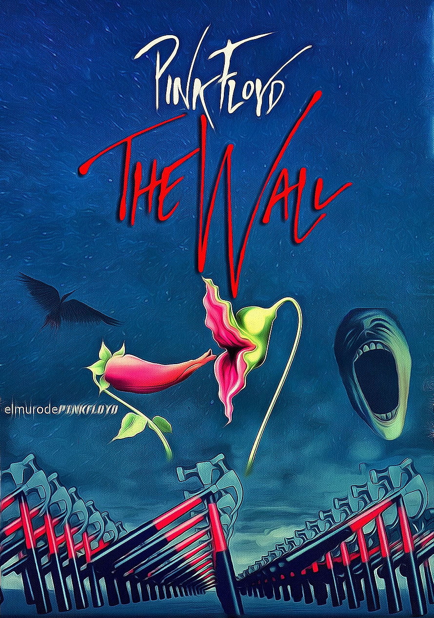 Pink Floyd The Wall Album Artwork with Surreal Flowers and Screaming Face HD phone wallpaper