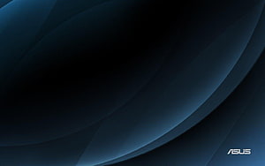 Asus Dark Blue Abstract Curved Surface Minimalist Desktop Background HD wallpaper