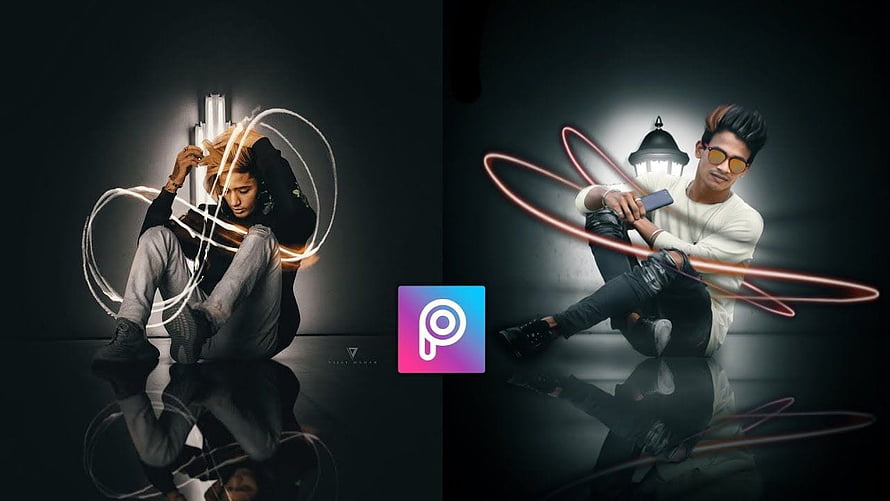 Danish Zehen Creative Light Painting Portrait with PicsArt Editing HD wallpaper