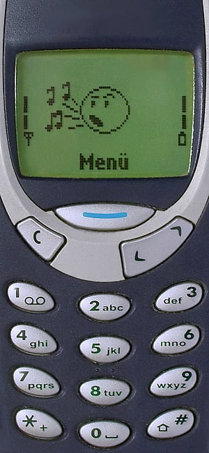 Nokia 3310 Retro Mobile Phone with Green Monochrome Display and Classic Keypad HD phone wallpaper