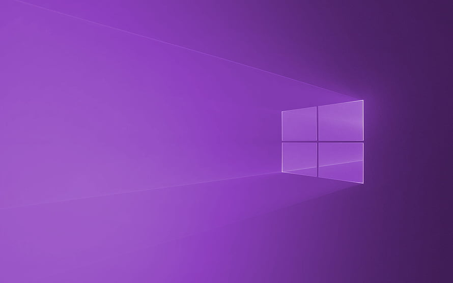 Windows 10 Purple Minimalist Desktop Wallpaper with Geometric Window Pane Design HD wallpaper