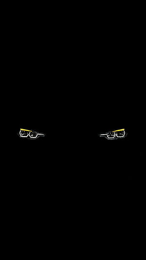 BMW Headlights Glowing in Darkness Minimalist Black Background HD phone wallpaper