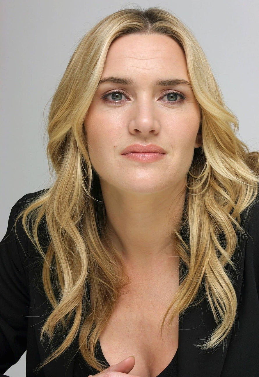 Kate Winslet Portrait with Wavy Blonde Hair and Black Blazer HD phone wallpaper