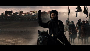 Saladin on Horseback in Kingdom of Heaven Epic Battle Scene HD wallpaper