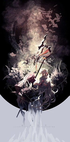 Merlin from Fate Grand Order in Dark Fantasy Illustration with Ornate Staff and Ethereal Glow HD phone wallpaper