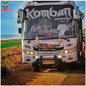 Komban Thugs of Dharavi Bus Skin Design with Yodhavu Decal and Custom Front Art HD phone wallpaper