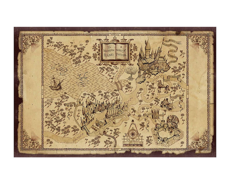 The Marauder's Map from the Wizarding World of Harry Potter HD wallpaper