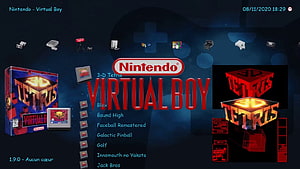 Nintendo Virtual Boy RetroArch Theme with 3D Tetris and Classic Game Menu HD wallpaper