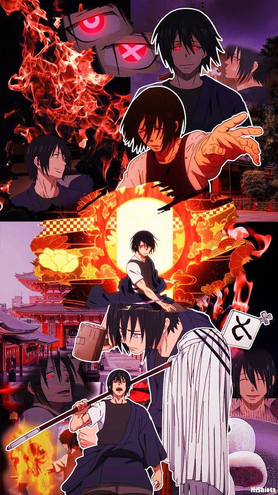 Benimaru Shinmon Fire Force Anime Character Collage Wallpaper HD phone wallpaper
