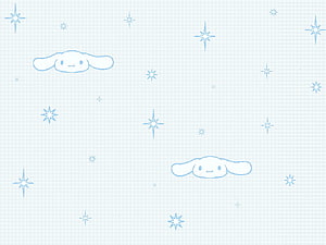 Cinnamoroll and Star Pattern on Light Blue Background HD wallpaper
