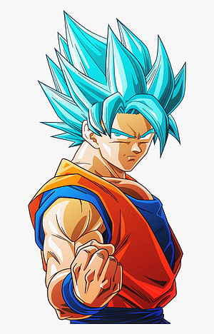Goku Super Saiyan Blue Kaioken Anime Character Illustration HD phone wallpaper