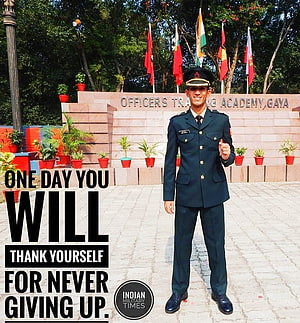 Indian Army Officer in Formal Dress Uniform at Officers Training Academy Gaya HD phone wallpaper