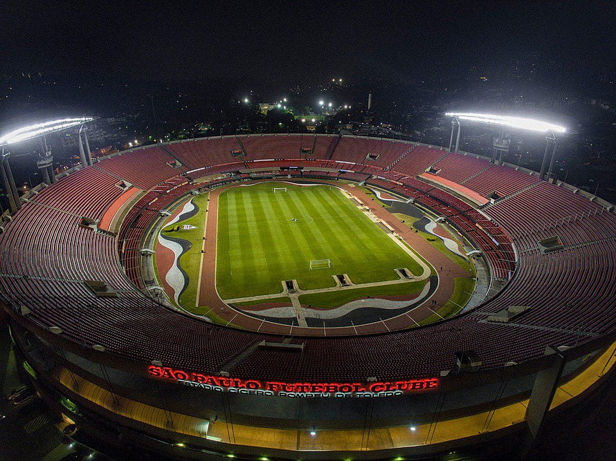 Aerial Night View of Morumbi Stadium Home of São Paulo Futebol Clube HD wallpaper