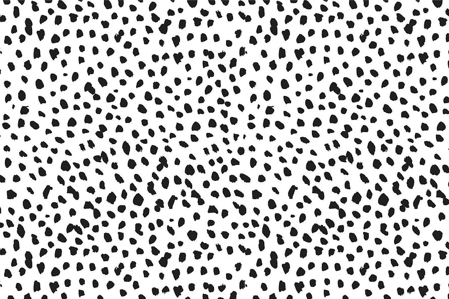 Black and White Dalmatian Spot Pattern Seamless Texture HD wallpaper