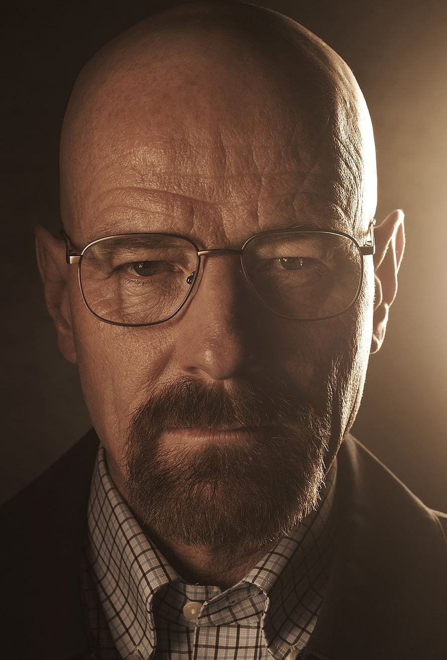 Walter White Breaking Bad Character Portrait with Glasses and Goatee HD phone wallpaper