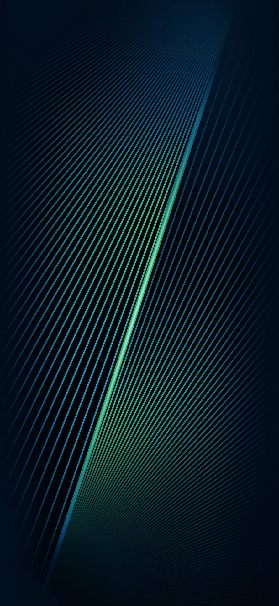 Dark Diagonal Line Art with Neon Green Accent on Deep Blue Background HD phone wallpaper