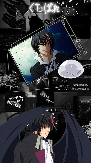 Diablo from Tensei Shitara Slime Datta Ken Anime Character Collage Wallpaper HD phone wallpaper
