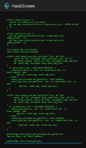 HackScreen Terminal Interface with Green Cryptography Code on Dark Background HD phone wallpaper