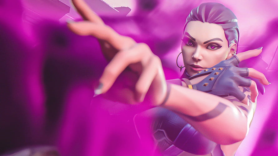 Valorant Agent Character Art with Purple Energy Effects and Dynamic Pose HD wallpaper