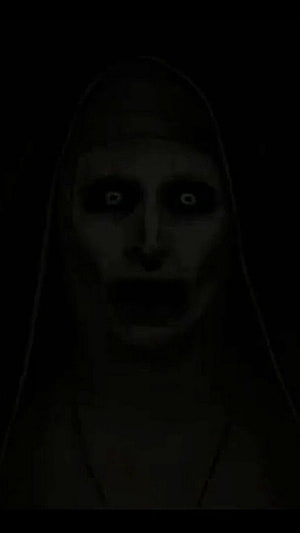 Valak The Nun Dark Horror Portrait with Glowing Eyes and Open Mouth HD phone wallpaper