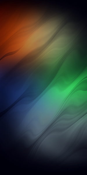 Abstract Flowing Color Gradient with Warm Orange and Cool Green Tones on Dark Background HD phone wallpaper