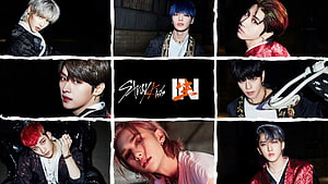 Stray Kids I-Live Concept Photo Grid Featuring All Members in Dark Aesthetic HD wallpaper