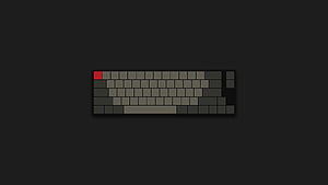 Minimalist Mechanical Keyboard with Single Red Keycap on Dark Background HD wallpaper