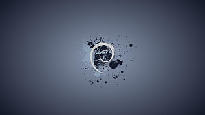 Debian Linux Minimalist Abstract Spiral Logo Wallpaper HD wallpaper