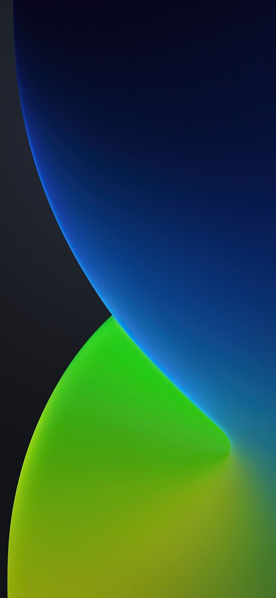 Abstract Dark Gradient Wallpaper with Blue and Green Curved Shapes HD phone wallpaper