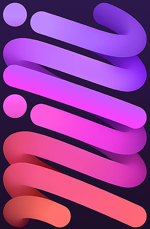 Abstract 3D Tube Shapes in Purple and Pink Gradient on Dark Background HD phone wallpaper