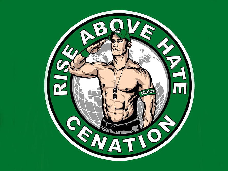 John Cena Rise Above Hate Cenation Military Salute Emblem Design HD wallpaper