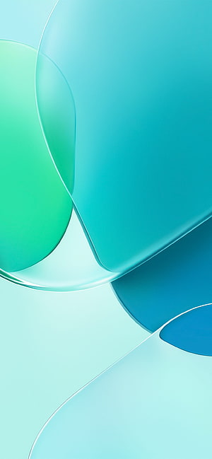 Huawei Nova 9 Pro Default Wallpaper with Soft Teal and Mint Abstract Curves HD phone wallpaper