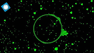 Avee Player Green Circular Visualizer on Black Background HD wallpaper