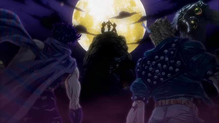 JoJo's Bizarre Adventure Pillar Men Confrontation Under Full Moon HD wallpaper