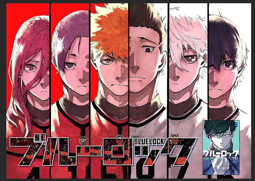 Blue Lock Anime Team Portrait Wallpaper Featuring Main Characters in Soccer Uniforms HD wallpaper