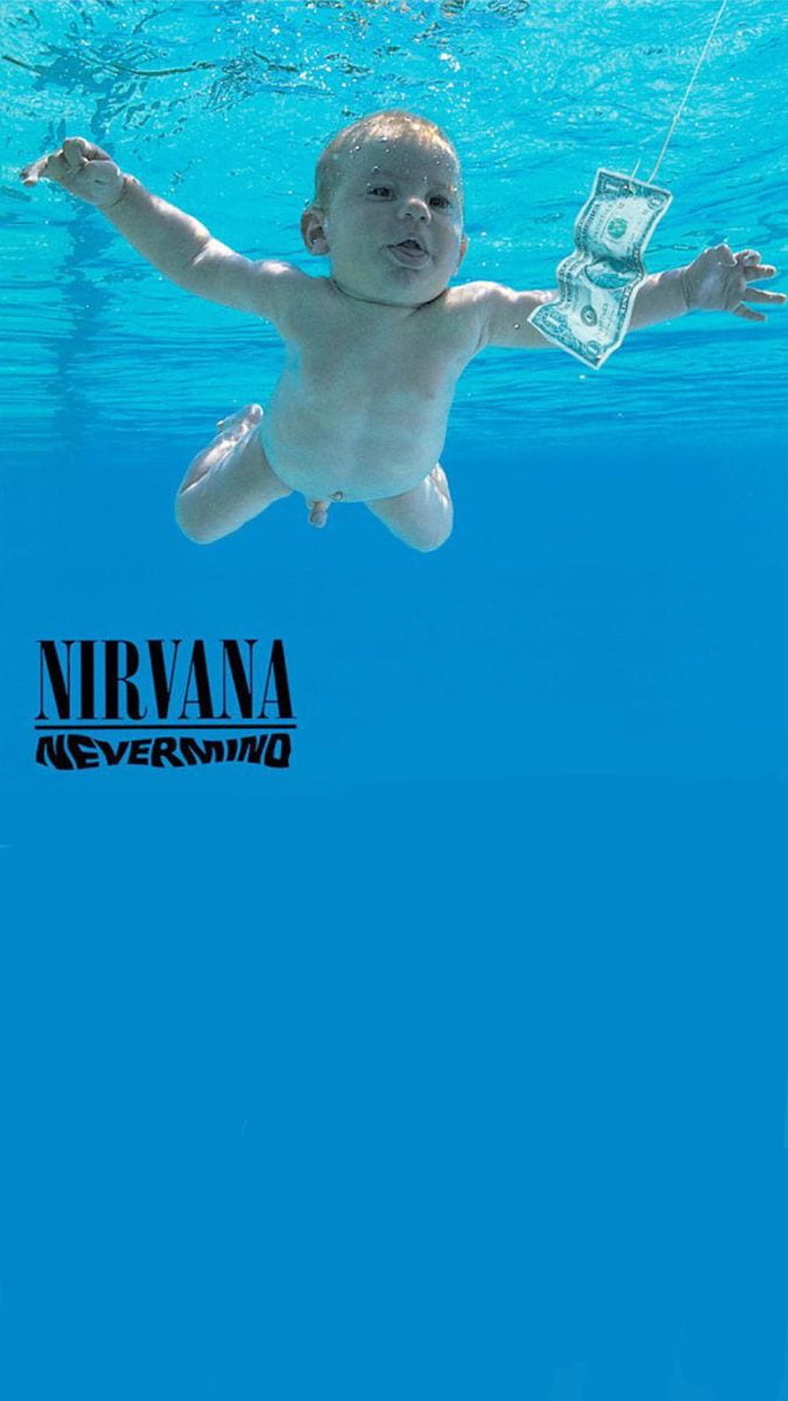 Nirvana Nevermind Album Cover Artwork Featuring Baby and Dollar Bill Underwater HD phone wallpaper