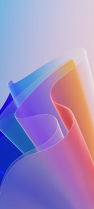 Oppo F21 Pro 5G Abstract Gradient Ribbon Wallpaper HD phone wallpaper