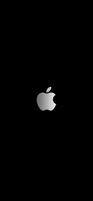 Minimalist Apple Logo on Black Background for iPhone 11 Pro Max HD phone wallpaper