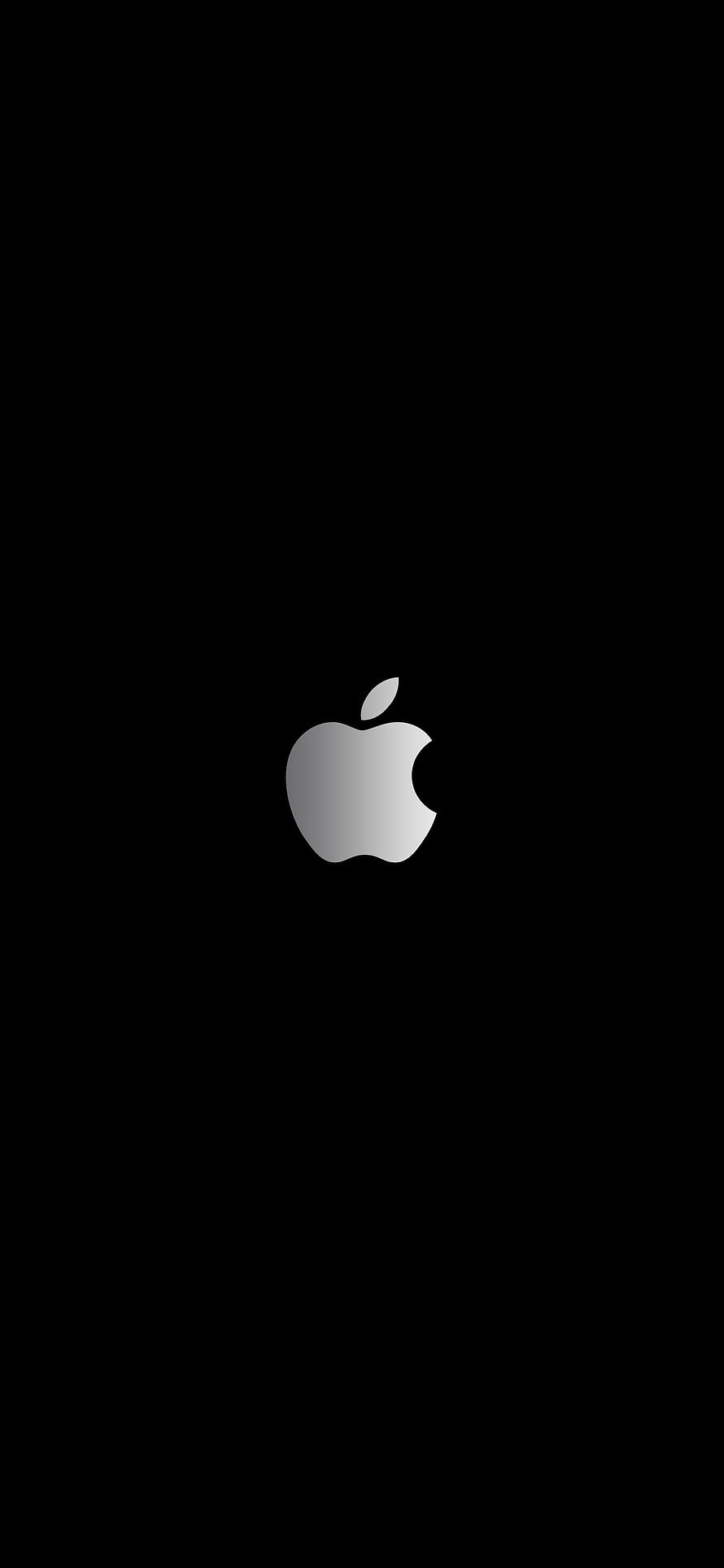 Minimalist Apple Logo on Black Background for iPhone 11 Pro Max HD phone wallpaper